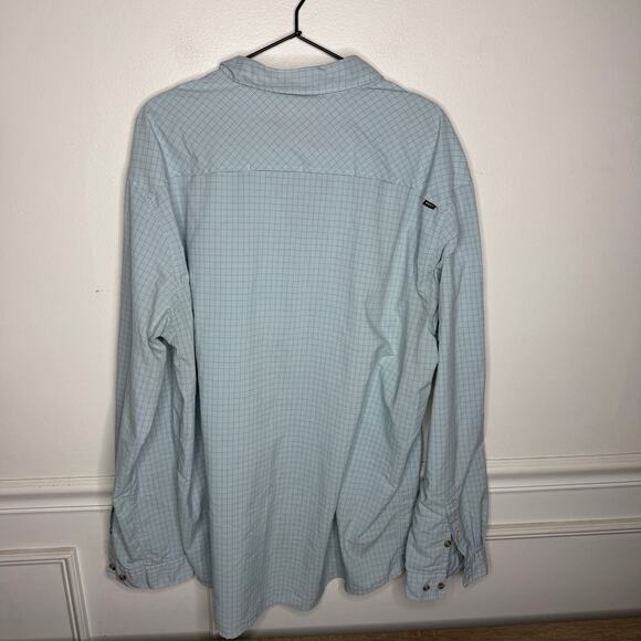 Howler Brothers H Bar B Tech Long Sleeve Fishing Shirt Men's X-Large Blue Plaid - Picture 8 of 11